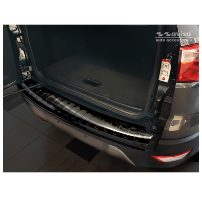 Protector negro acero paragolpes trasero Ford Ecosport II Facelift 2017- 'Ribs'