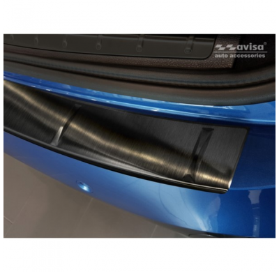 Protector negro acero paragolpes trasero BMW X1 II F48 M-Package 2015- 'Ribs'