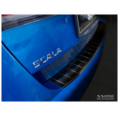 Protector negro acero paragolpes trasero Skoda Scala 2019- 'Ribs'