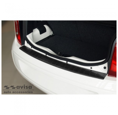 Protector De Parachoques Trasero De Acero Inoxidable Negro Valido Para Volkswagen Up! 3/5 Puertas 2012-2016 Y Fl 2016- 'Ribs'