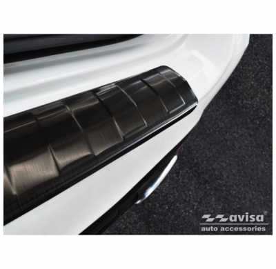 Protector de parachoques trasero de acero inoxidable negro valido para Mercedes GLS (X167) 2019- 'Ribs'