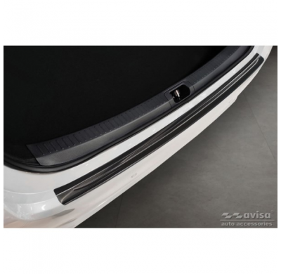 Protector de parachoques trasero de acero inoxidable negro para Toyota Corolla XII Sedan 2019-