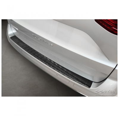 Protector De Parachoques Trasero De Acero Inoxidable Negro Para Volkswagen Multivan T7 2021- 'Ribs'