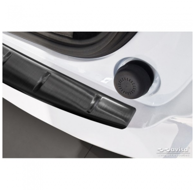 Protector de parachoques trasero de acero inoxidable negro apto para Volvo EX30 2023- 'Ribs'