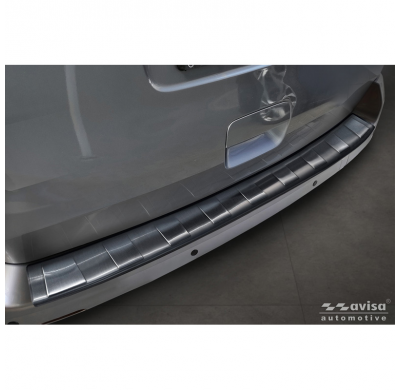 Protector de parachoques trasero de acero inoxidable negro Avisa adecuado para Citroën Space Tourer y Jumpy 2016- / Peugeot Trav