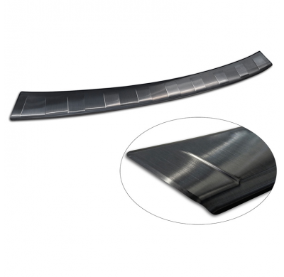 Protector de parachoques trasero de acero inoxidable negro Avisa adecuado para Citroën Space Tourer y Jumpy 2016- / Peugeot Trav