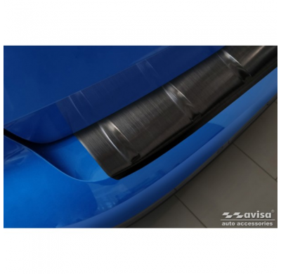 Protector de parachoques trasero de acero inoxidable negro apto para Opel Astra L Sportstourer 2022- 'Ribs'