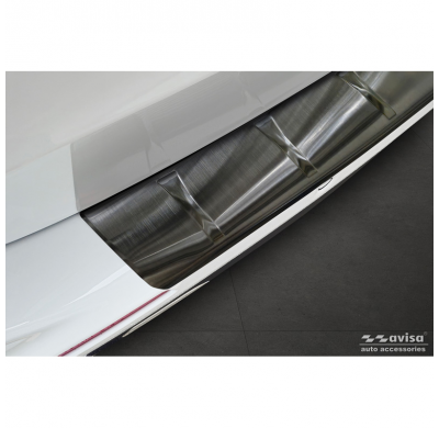 Protector de parachoques trasero de acero inoxidable negro apto para Mercedes Clase E (S214) Estate 2023 - 'Ribs'