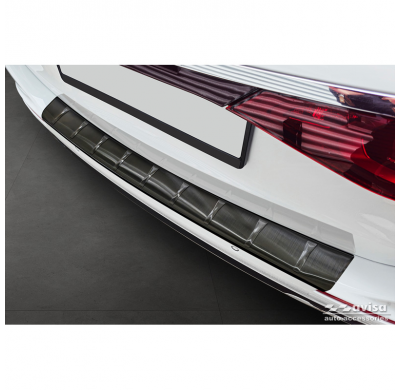 Protector de parachoques trasero de acero inoxidable negro apto para Mercedes Clase E (S214) Estate 2023 - 'Ribs'