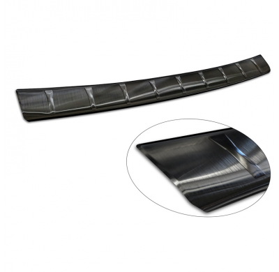 Protector de parachoques trasero de acero inoxidable negro apto para Mercedes Clase E (S214) Estate 2023 - 'Ribs'