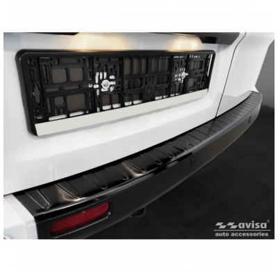 Protector De Parachoques Trasero De Acero Inoxidable Negro Valido Para Ford Tourneo Custom / Transit Custom 2012-2018 Y Fl 2018-