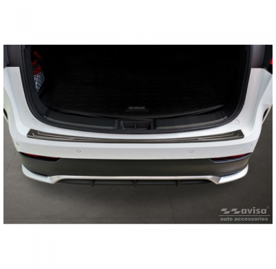 Protector de parachoques trasero de acero inoxidable negro para Lexus NX II 2021- 'Lines'