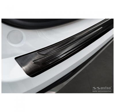 Protector de parachoques trasero de acero inoxidable negro para Lexus NX II 2021- 'Lines'