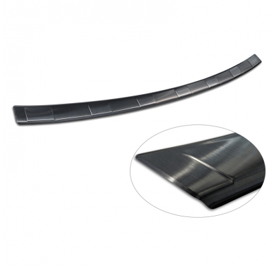 Protector de parachoques trasero de acero inoxidable negro apto para Jeep Grand Cherokee V (WL) 2022- 'Ribs'