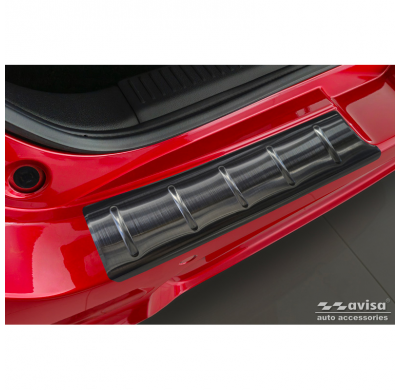 Protector de parachoques trasero de acero inoxidable negro apto para Suzuki Swift VI 2024 - 'Ribs'