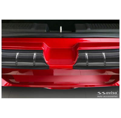 Protector de parachoques trasero de acero inoxidable negro apto para Suzuki Swift VI 2024 - 'Ribs'