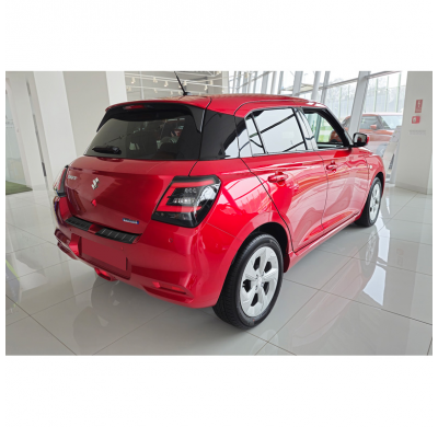 Protector de parachoques trasero de acero inoxidable negro apto para Suzuki Swift VI 2024 - 'Ribs'