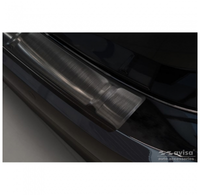 Protector de parachoques trasero en acero inoxidable negro para Honda Civic XI HB 2022- 'Ribs'.