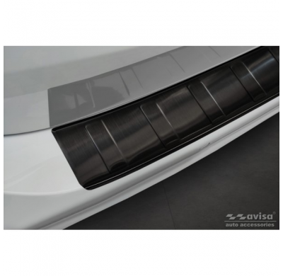 Protector de parachoques trasero de acero inoxidable negro adecuado para BMW Serie 3 G21 Touring 2019-2022 'Ribs'