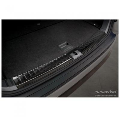 Protector de parachoques trasero interior de acero inoxidable para Skoda Kodiaq 2017-2021 y Facelift 2021- 'Ribs'