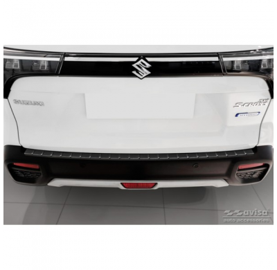 Protector de parachoques trasero de acero inoxidable negro para Suzuki S-Cross II 2022- 'Ribs'
