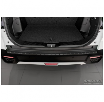 Protector de parachoques trasero de acero inoxidable negro para Suzuki S-Cross II 2022- 'Ribs'