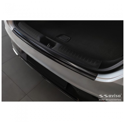 Protector de parachoques trasero de acero inoxidable negro apto para Mercedes GLC II Coupé (C254) 2023-