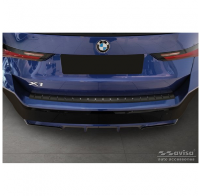 Protector de parachoques trasero de acero inoxidable negro apto para BMW X1 U11 M-Sport 2022- 'Ribs'