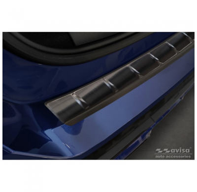 Protector de parachoques trasero de acero inoxidable negro apto para BMW X1 U11 M-Sport 2022- 'Ribs'