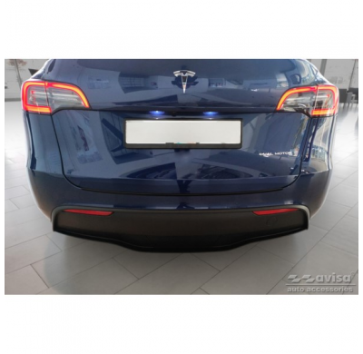 Protector de parachoques trasero de acero inoxidable negro adecuado para Tesla Model Y 2020-