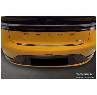 Protector de parachoques trasero de acero inoxidable negro apto para Toyota Prius V (XW60) 2023-