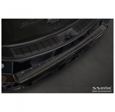 Protector de parachoques trasero de acero inoxidable negro apto para Lexus RZ 2023- 'Ribs'