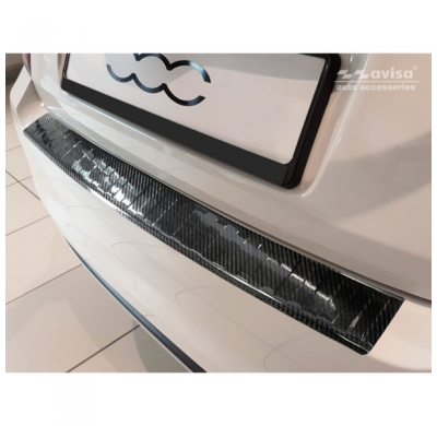 Protector Paragolpes Trasero Carbono 3d Fiat 500 Facelift 2015-