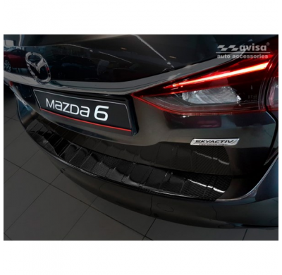 Protector Paragolpes Trasero Carbono 3d Mazda 6 Iii Gj Combi 2012-