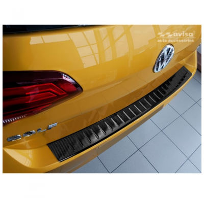 Protector Paragolpes Trasero Carbono 3d Volkswagen Golf Vii Hb 5-Puertas 2012-2017 & Fl 2017-