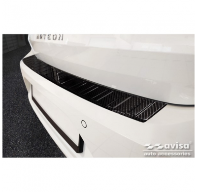 Protector De Parachoques Trasero De Carbono Real 3d Valido Para Volkswagen Arteon 2017-2020 Y Fl 2020- 'Ribs'