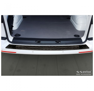 Protector De Paragolpes Trasero Carbono En 3d Real Para Volkswagen Transporter T5 2003-2015 Y T6 2015-2010 Y T6.1 2020-2022 'Rib