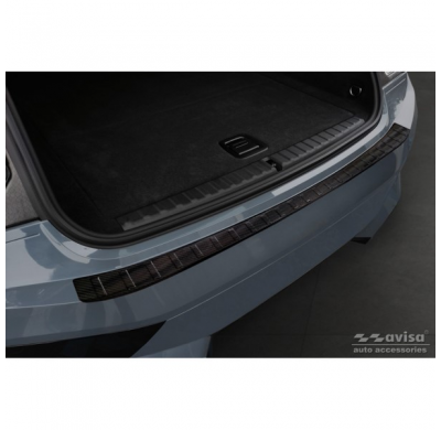 Protector de parachoques trasero en carbono 3D real adecuado para BMW iX (I20) 2021- "Ribs