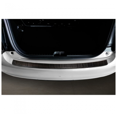 Protector de parachoques trasero en carbono 3D real para Fiat 500e 2020- 'Ribs'.