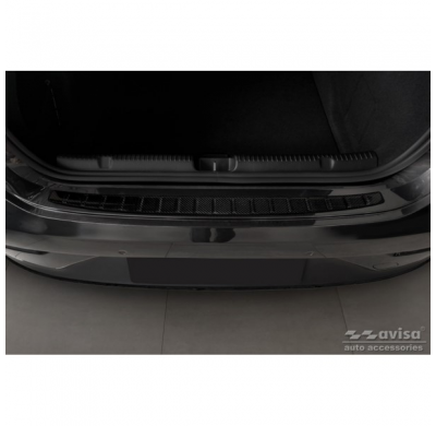 Protector de parachoques trasero en carbono 3D real para Mercedes EQE (V295) 2022- 'Ribs'.