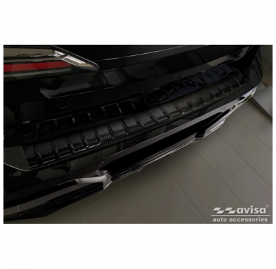 Protector de parachoques trasero Real 3D Carbon apto para BMW Serie 7 G70 Sedan M-Package 2023-