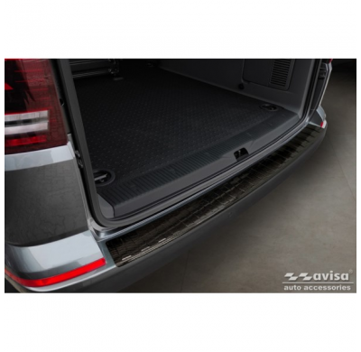 Protector de parachoques trasero Real 3D Carbon para Volkswagen Caravelle T6 2015-2019 y Caravelle T6.1 2019- (con portón traser