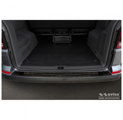 Protector de parachoques trasero Real 3D Carbon para Volkswagen Caravelle T6 2015-2019 y Caravelle T6.1 2019- (con portón traser