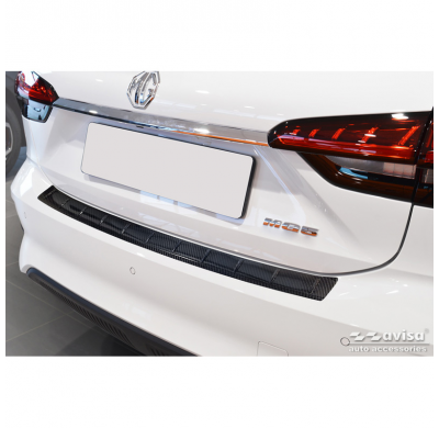 Protector de parachoques trasero Real 3D Carbon apto para MG 5 SW (EV) 2022- 'Ribs'