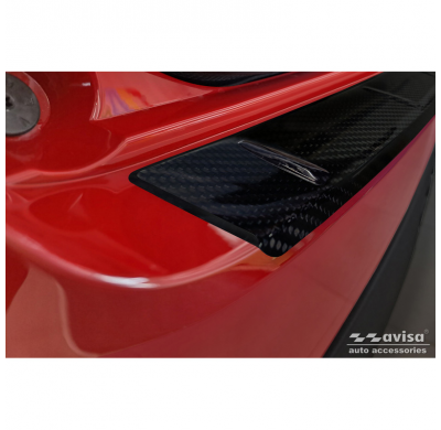 Protector de parachoques trasero de carbono 3D real adecuado para Fiat 600 Hybrid y 600e 2023- 'Ribs'