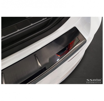 Protector de parachoques trasero Avisa de acero inoxidable negro, compatible con Volvo XC60 II 2017-2021 y Facelift 2021, incluy