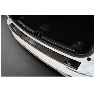 Protector de parachoques trasero Avisa de acero inoxidable negro, compatible con Volvo XC60 II 2017-2021 y Facelift 2021, incluy