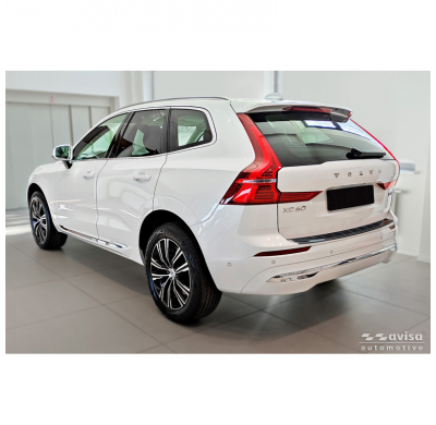 Protector de parachoques trasero Avisa de acero inoxidable negro, compatible con Volvo XC60 II 2017-2021 y Facelift 2021, incluy