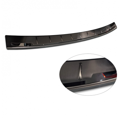 Protector de parachoques trasero Avisa de acero inoxidable negro, compatible con Volvo XC60 II 2017-2021 y Facelift 2021, incluy