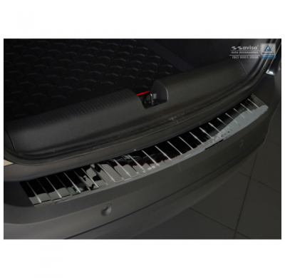 Protector Negro Espejo Acero Paragolpes Trasero Opel Crossland X 2017- 'Ribs'